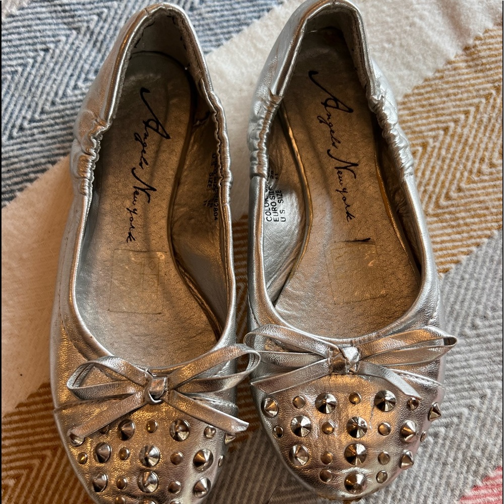 Silver shoes for little girl